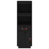 vidaXL Buffet haut Noir 34x40x108,5 cm Bois massif de pin