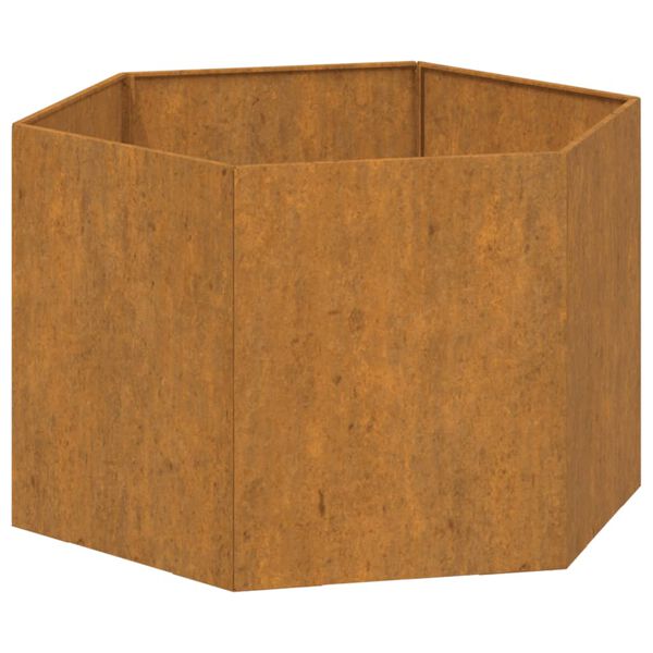 vidaXL Jardinière Rouillé 60x60x45 cm Acier corten