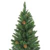 vidaXL Arbre de Noël artificiel pré-éclairé pommes de pin vert 150 cm
