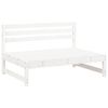 vidaXL Salon de jardin 2 pcs blanc bois de pin massif