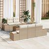 vidaXL Ensemble de canap&eacute; de jardin 6 pcs Beige Poly rotin