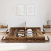 vidaXL Cadre de lit avec rangement Bois Ancien 180 x 200 cm