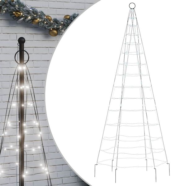 vidaXL Sapin de No&euml;l &agrave; LED 200 LED blanc 180 cm