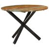 vidaXL Table à dîner ronde 100x100x75 cm Bois de récupération massif