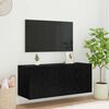 vidaXL Meuble TV mural Ch&ecirc;ne noir 100 x 35 x 41 cm Bois d'ing&eacute;nierie