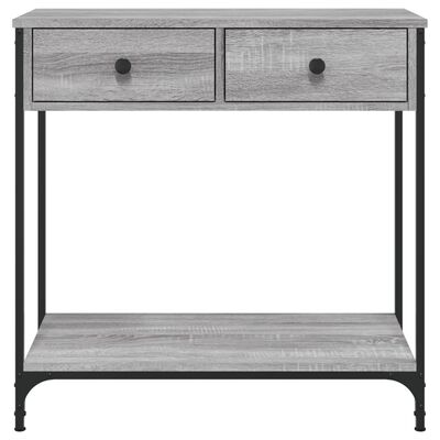 vidaXL Table console sonoma gris 75x34,5x75 cm bois d'ingénierie