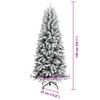 vidaXL Sapin de Noël artificiel avec 150 LED Blanc 63 x 63 x 150 cm