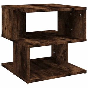 vidaXL Table d'appoint Ch&ecirc;ne fum&eacute; 40x40x40 cm Bois d'ing&eacute;nierie