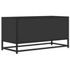 vidaXL Meuble TV noir 80x34,5x40 cm bois d'ing&eacute;nierie et m&eacute;tal