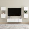 vidaXL Ensemble de meubles TV 6 pcs Blanc Bois d'ing&eacute;nierie