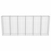 vidaXL Mur en gabion avec couvercles Acier galvanisé 300 x 50 x 150 cm