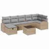 vidaXL Ensemble de Canap&eacute;s 8 pc Beige et Gris clair polyrotin