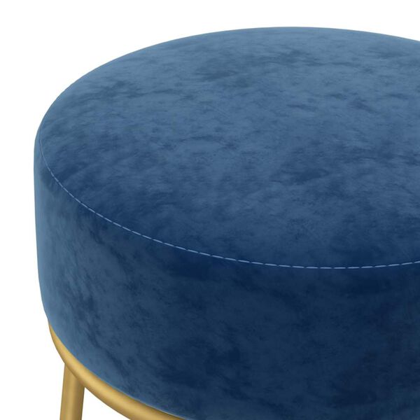 vidaXL Tabouret rond Bleu Velours