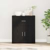 vidaXL Buffet avec tiroir Ch&ecirc;ne noir 60 x 31 x 70 cm Bois d'ing&eacute;nierie