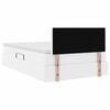 vidaXL Lit avec rangement et matelas Blanc 120 x 190 cm Simili cuir