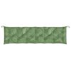vidaXL Coussin de banc de jardin motif de feuilles 200x50x7 cm tissu