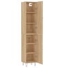 vidaXL Buffet haut Ch&ecirc;ne sonoma 34,5x34x180 cm Bois d'ing&eacute;nierie