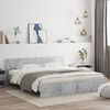 vidaXL Cadre de lit sans matelas gris béton 160x200 cm