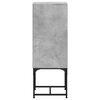 vidaXL Armoire lat&eacute;rale avec porte en verre gris b&eacute;ton 35x37x100 cm