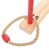 vidaXL Set de jeu de lancer d'anneaux Nature et Rouge 41 x 41 x 16 cm