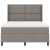 vidaXL Lit &agrave; ressorts avec matelas Taupe 200 x 160 cm tissu