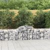 vidaXL Paniers à gabions arqués 2 pcs 200x50x60/80 cm Fer galvanisé