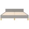 vidaXL Cadre de lit sans matelas gris clair 140x200 cm tissu