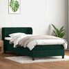 vidaXL Sommier &agrave; lattes de lit et matelas vert fonc&eacute; 90x210 cm velours