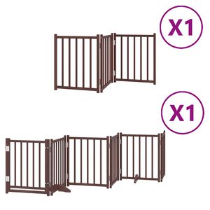 vidaXL Barri&egrave;re pour chien porte pliable 9 panneaux bois de peuplier