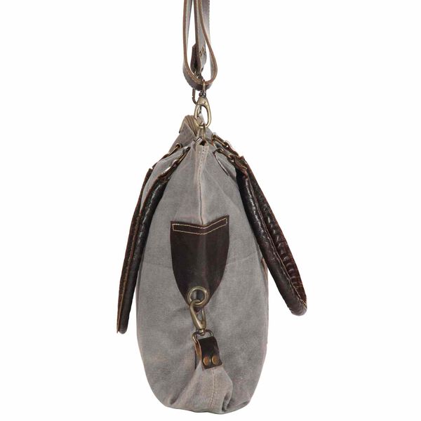 vidaXL Sac &agrave; main &Eacute;toile Gris fonc&eacute; 63 x 41 cm Toile