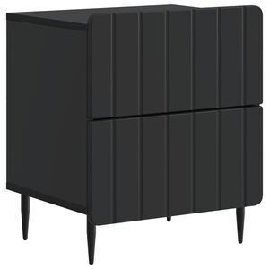 vidaXL Cabinet de chevet Noir 43 x 34,5 x 49,5 cm Bois d'ing&eacute;nierie