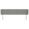 vidaXL T&ecirc;te de lit avec oreilles Gris clair 163x23x78/88 cm Velours