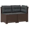 vidaXL Canap&eacute; de jardin 2 places avec coussins look rotin 2 place PP