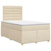vidaXL Lit boxspring avec matelas Cr&egrave;me 120 x 190 cm Tissu