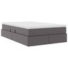 vidaXL Lit avec rangement et matelas avec matelas Gris 120 x 190 cm