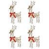 vidaXL Renne de No&euml;l 4 pc 360 LED Blanc chaud