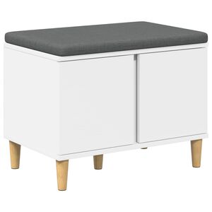 vidaXL Banc d'entr&eacute;e avec coussin Ch&ecirc;ne Fum&eacute; 100 x 38 x 46 cm