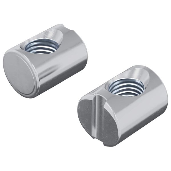 vidaXL &Eacute;crous &agrave; baril 2 pcs Argent&eacute; M6 x 13 mm M&eacute;tал