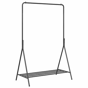 vidaXL Porte-v&ecirc;tements avec stockage Noir 100 x 56 x 154 cm Acier