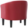 vidaXL Chaise cabriolet rouge bordeaux similicuir