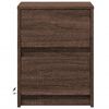 vidaXL Armoire de chevet et lumi&egrave;res LED ch&ecirc;ne marron bois ing&eacute;nierie