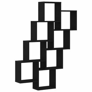 vidaXL &Eacute;tag&egrave;re Murale Ch&ecirc;ne noir 90 x 15 x 119,5 cm Bois d'ing&eacute;nierie