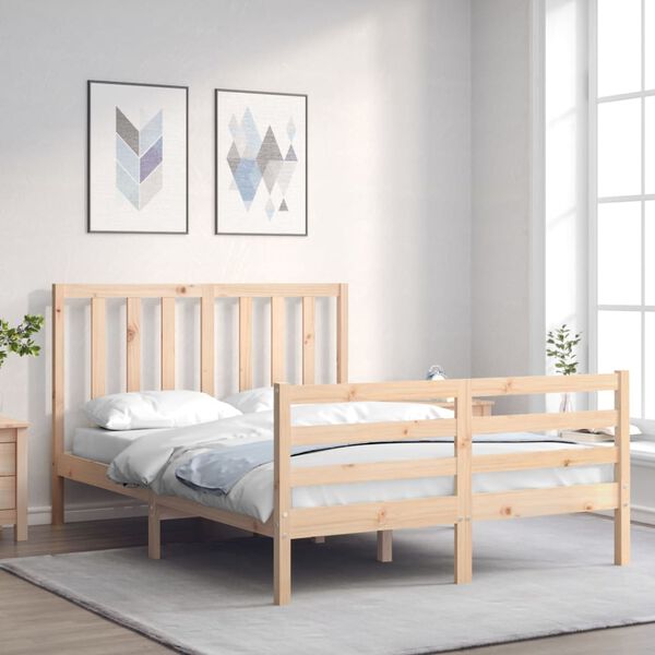 vidaXL Cadre de lit sans matelas bois de pin massif