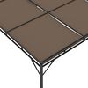 vidaXL Belvédère de jardin avec rideau latéral 4x3x2,25 m Taupe