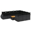 vidaXL Salon de jardin 11 pcs avec coussins noir r&eacute;sine tress&eacute;e