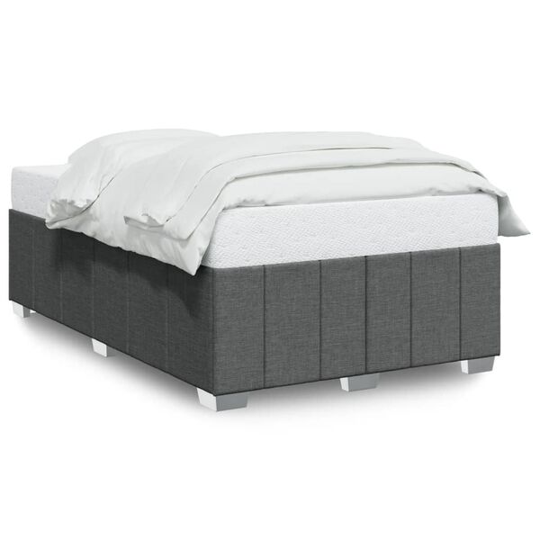 vidaXL Cadre de lit sans matelas gris fonc&eacute; 120x200 cm tissu