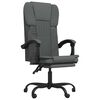 vidaXL Fauteuil inclinable de bureau gris fonc&eacute; tissu