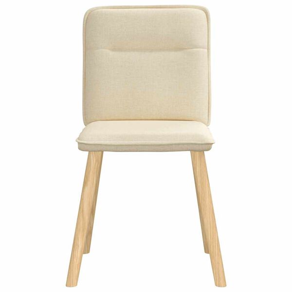 vidaXL Chaises à manger lot de 2 crème tissu