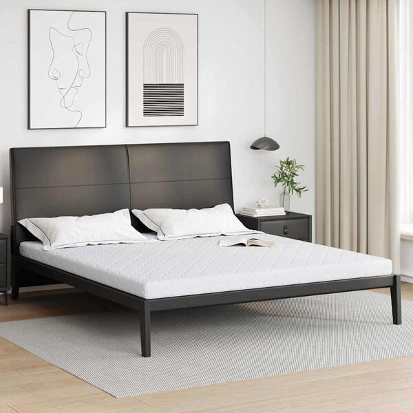 vidaXL Matelas Blanc 200 x 200 cm Tissu jacquard