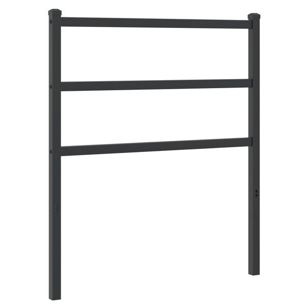 vidaXL T&ecirc;te de lit m&eacute;tal noir 75 cm